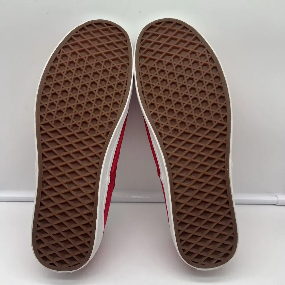 Vans Off The Wall Red Canvas Classic Skateboard Shoes Men's 9 Women's 10.5 TB4R